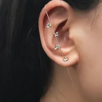 New Simple Inlaid Zircon Earrings sku image 7