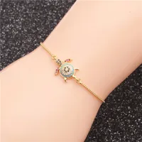 Trendy Models Jewelry Micro-set Zircon Turtle Adjustable Ladies Bracelet Wholesale Nihaowholesale sku image 2