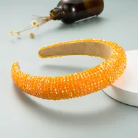 Spring New Sponge Crystal Wide Edge Headband main image 3