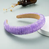 Spring New Sponge Crystal Wide Edge Headband main image 4