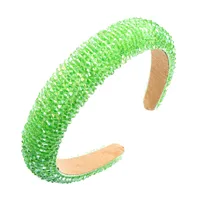 Spring New Sponge Crystal Wide Edge Headband main image 5