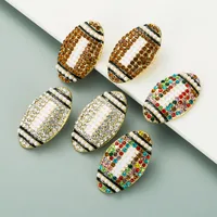 Fashion Diamond Alloy Artificial Gemstones Earrings main image 1