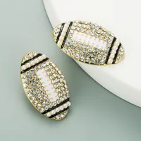 Fashion Diamond Alloy Artificial Gemstones Earrings main image 2