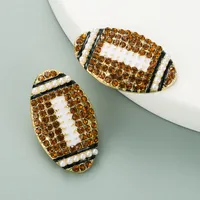 Fashion Diamond Alloy Artificial Gemstones Earrings main image 4