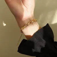 Fashion Geometric 304 Stainless Steel 18K Gold Plated No Inlaid Bracelets In Bulk main image 1