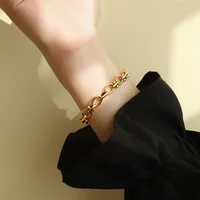 Fashion Geometric 304 Stainless Steel 18K Gold Plated No Inlaid Bracelets In Bulk main image 3