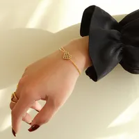 Fashion Heart 304 Stainless Steel 18K Gold Plated No Inlaid Bracelets In Bulk main image 3