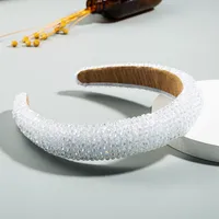 Spring New Sponge Crystal Wide Edge Headband sku image 1