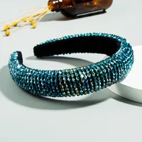 Spring New Sponge Crystal Wide Edge Headband sku image 7