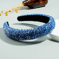Spring New Sponge Crystal Wide Edge Headband sku image 8