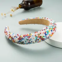 Spring New Sponge Crystal Wide Edge Headband sku image 11