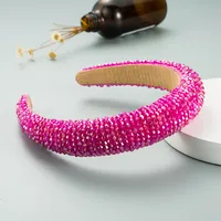 Spring New Sponge Crystal Wide Edge Headband sku image 12