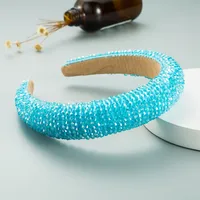 Spring New Sponge Crystal Wide Edge Headband sku image 15