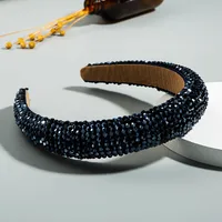 Spring New Sponge Crystal Wide Edge Headband sku image 17