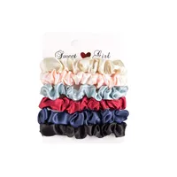 Fashion Gold Velvet Printed Hair Scrunchies Set sku image 2