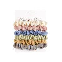 Fashion Gold Velvet Printed Hair Scrunchies Set sku image 4