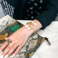 Fashion Alloy Double-layer Pearl Bracelet main image 3
