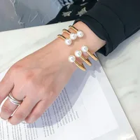 Fashion Alloy Double-layer Pearl Bracelet main image 4