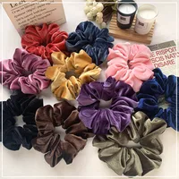 Velvet Oversized Pure Color Hair Scrunchies main image 5