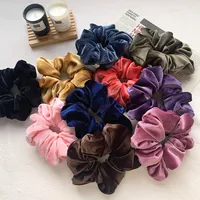Velvet Oversized Pure Color Hair Scrunchies main image 2