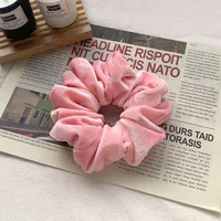 Velvet Oversized Pure Color Hair Scrunchies sku image 1
