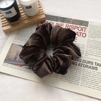 Velvet Oversized Pure Color Hair Scrunchies sku image 5