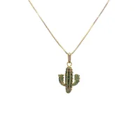 Micro-inlaid Zircon Pendant Necklace sku image 1