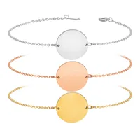 Simple Style Round 201 Stainless Steel Stainless Steel 18K Gold Plated No Inlaid Bracelets In Bulk main image 2