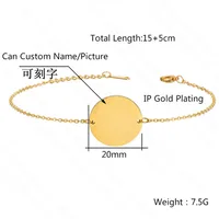 Simple Style Round 201 Stainless Steel Stainless Steel 18K Gold Plated No Inlaid Bracelets In Bulk main image 3