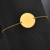 Simple Style Round 201 Stainless Steel Stainless Steel 18K Gold Plated No Inlaid Bracelets In Bulk main image 1