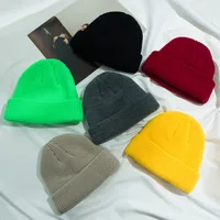 Exclusive For Cross-border Spot Goods Solid Color Knitted Hat Women's Autumn And Winter Warm All-matching Skullcap Korean Style Beanie Hat Woolen Cap Men's Fashion main image 3