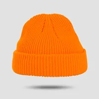 Exclusive For Cross-border Spot Goods Solid Color Knitted Hat Women's Autumn And Winter Warm All-matching Skullcap Korean Style Beanie Hat Woolen Cap Men's Fashion sku image 4