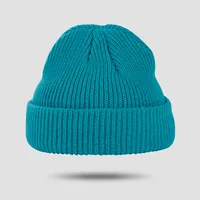 Exclusive For Cross-border Spot Goods Solid Color Knitted Hat Women's Autumn And Winter Warm All-matching Skullcap Korean Style Beanie Hat Woolen Cap Men's Fashion sku image 8