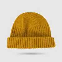 Korean Melon Hat Warm Pure Color Knitted Wool Hat Outdoor Hat Hip Hop Tide sku image 1