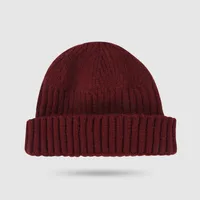 Korean Melon Hat Warm Pure Color Knitted Wool Hat Outdoor Hat Hip Hop Tide sku image 4