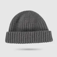 Korean Melon Hat Warm Pure Color Knitted Wool Hat Outdoor Hat Hip Hop Tide sku image 5