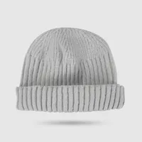 Korean Melon Hat Warm Pure Color Knitted Wool Hat Outdoor Hat Hip Hop Tide sku image 10