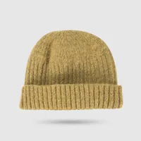 Korean Melon Hat Warm Pure Color Knitted Wool Hat Outdoor Hat Hip Hop Tide sku image 11