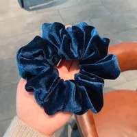 Cross-border South Korea Dongdaemun Autumn And Winter European And American Style Flannel Large Intestine Hair Ring Golden Velvet Cloth Top Cuft Hair Accessories First-hand Supply sku image 5