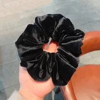 Cross-border South Korea Dongdaemun Autumn And Winter European And American Style Flannel Large Intestine Hair Ring Golden Velvet Cloth Top Cuft Hair Accessories First-hand Supply sku image 6