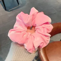 Cross-border South Korea Dongdaemun Autumn And Winter European And American Style Flannel Large Intestine Hair Ring Golden Velvet Cloth Top Cuft Hair Accessories First-hand Supply sku image 7