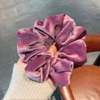 Cross-border South Korea Dongdaemun Autumn And Winter European And American Style Flannel Large Intestine Hair Ring Golden Velvet Cloth Top Cuft Hair Accessories First-hand Supply sku image 9