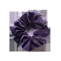 Cross-border South Korea Dongdaemun Autumn And Winter European And American Style Flannel Large Intestine Hair Ring Golden Velvet Cloth Top Cuft Hair Accessories First-hand Supply main image 2