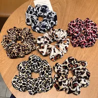 Autumn And Winter Retro Leopard Print Polka Dot Hair Ring Simple Head Rope Rubber Band Headdress Wholesale main image 2