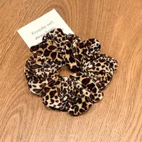 Autumn And Winter Retro Leopard Print Polka Dot Hair Ring Simple Head Rope Rubber Band Headdress Wholesale main image 3