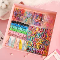 Simple Hair Clip Head Rope Gift Box Set Children's Baby Small Flower Clip Hair Rope Rubber Band Hair Accessories main image 1