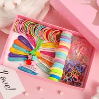 Simple Hair Clip Head Rope Gift Box Set Children's Baby Small Flower Clip Hair Rope Rubber Band Hair Accessories main image 2