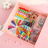 Simple Hair Clip Head Rope Gift Box Set Children's Baby Small Flower Clip Hair Rope Rubber Band Hair Accessories main image 3