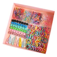 Simple Hair Clip Head Rope Gift Box Set Children's Baby Small Flower Clip Hair Rope Rubber Band Hair Accessories main image 5