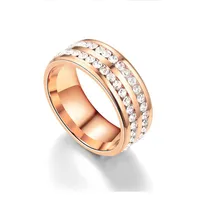 Wholesale Jewelry Lady U Shape Stainless Steel Artificial Gemstones 18K Gold Plated main image 4